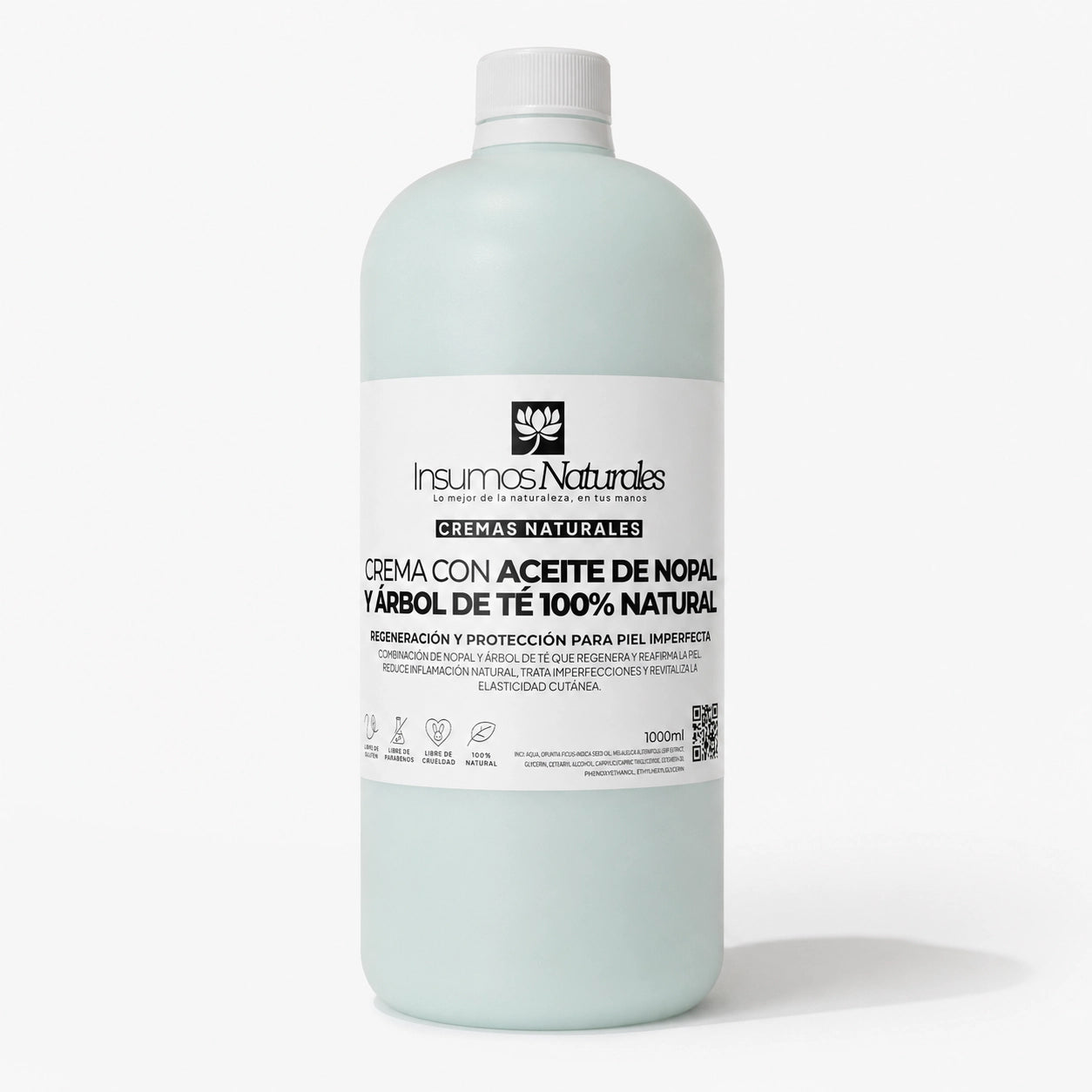 Crema Con Aceite De Nopal Y Árbol De Te 100% Natural
