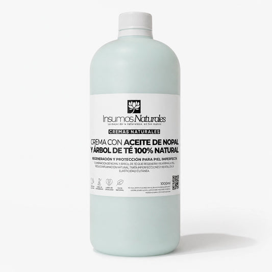 Crema Con Aceite De Nopal Y Árbol De Te 100% Natural