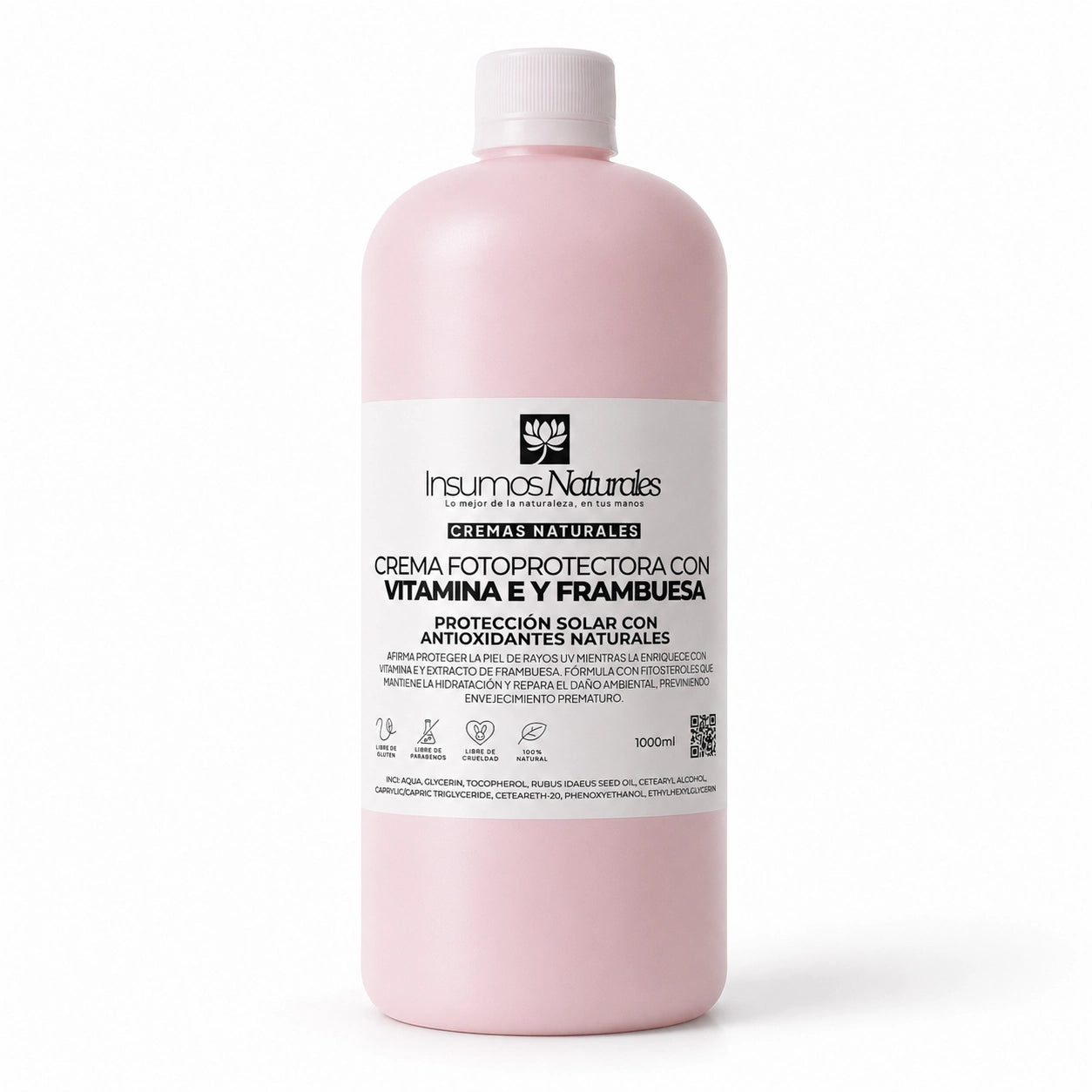 Crema Fotoprotectora Con Vitamina E Y Frambuesa