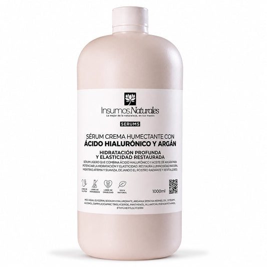 Serum Crema humectante con Ácido Hialurónico y Argán