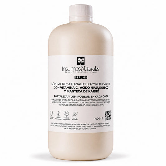 Serum Crema fortalecedor y reafirmante con vitamina C, Ácido Hialurónico y Manteca de Karité